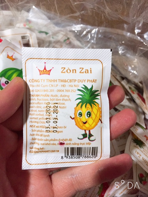 1kg thạch trái cây zonzai Duy Phát-Ngon hơn khi để lạnh