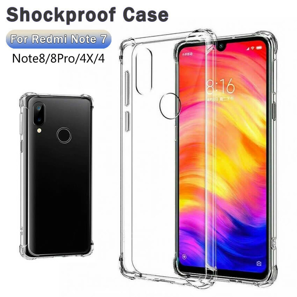 Ốp lưng chống sốc bằng TPU silicon dành cho Xiaomi Redmi Note 8 Pro Note 7 Pro Note 4 Note 4X