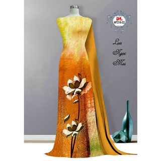 vải áo dài hoa sen