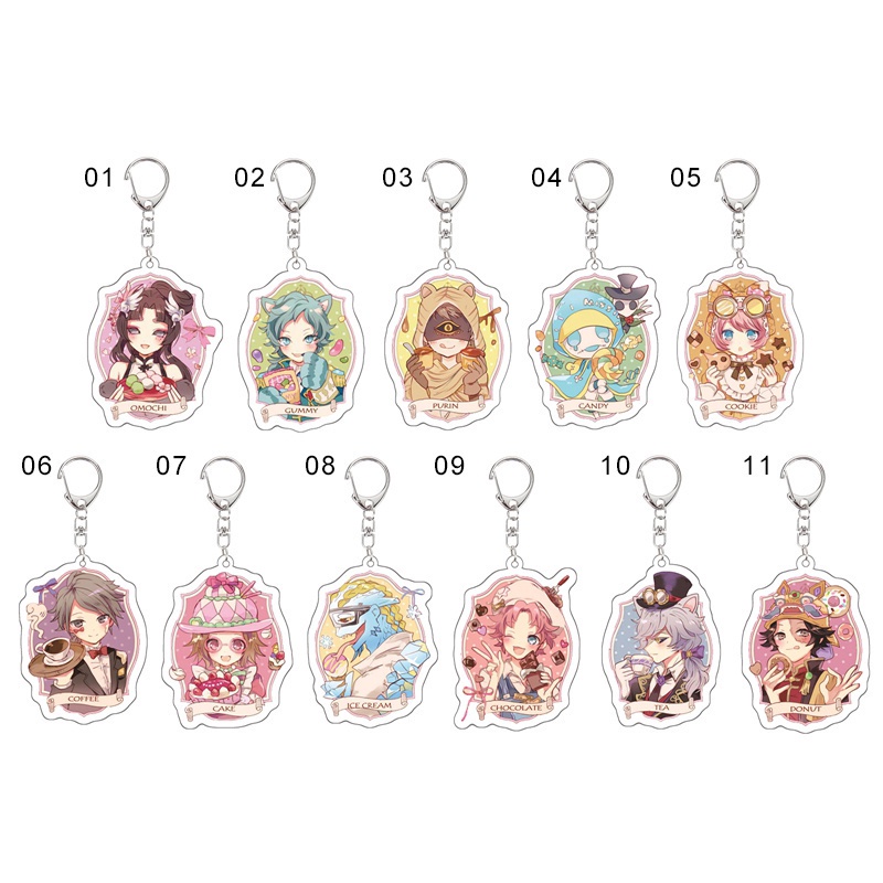 flowersqueen Móc Khóa Nhựa Acrylic Hình Nhân Vật Anime