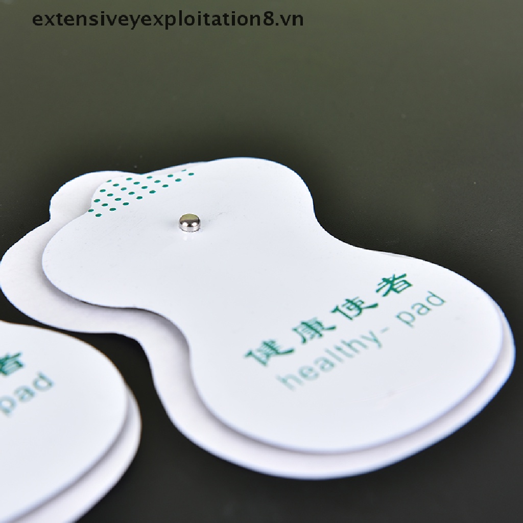 [Hàng mới về] Set 10 miếng đệm điện cực màu trắng dành cho máy mát xa kỹ thuật số