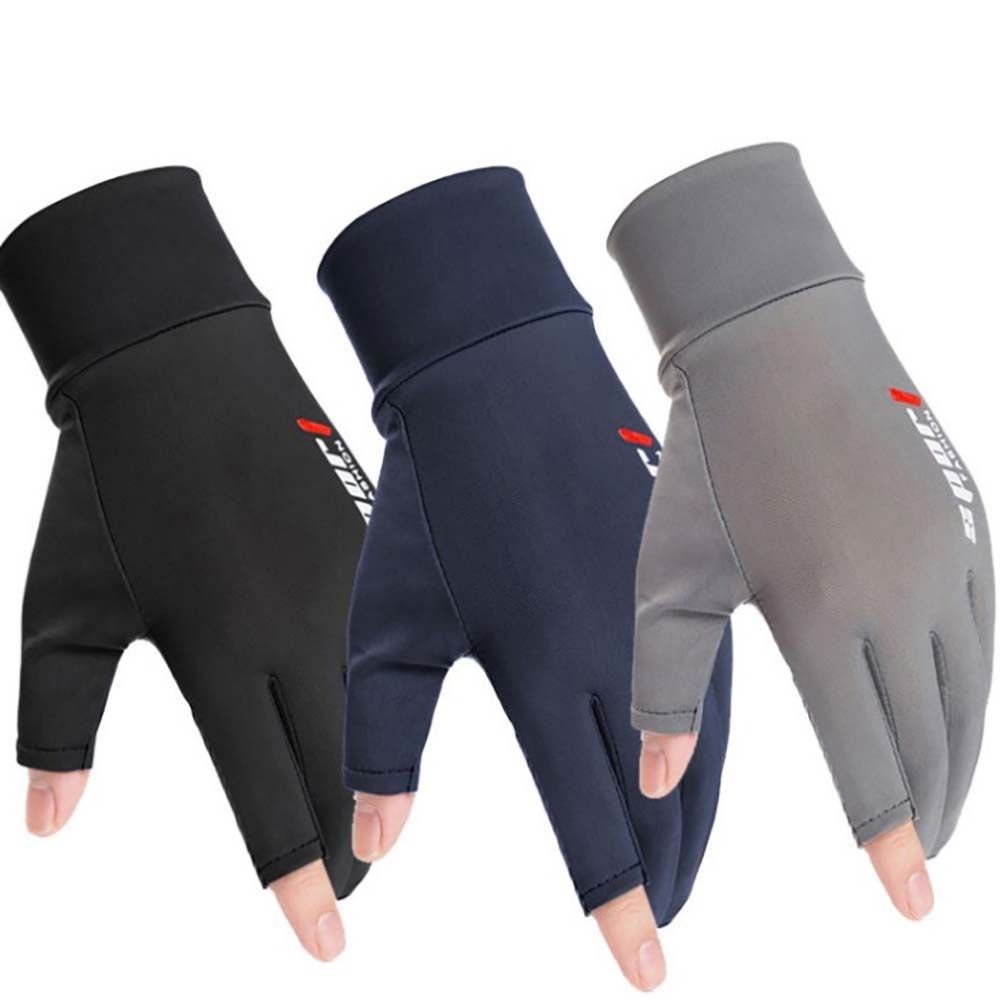 Găng tay lái xe máy chống tia UV bằng lụa lạnh mỏng thoáng khí chống trượt bảo vệ màn hình cảm ứng nhiều màu