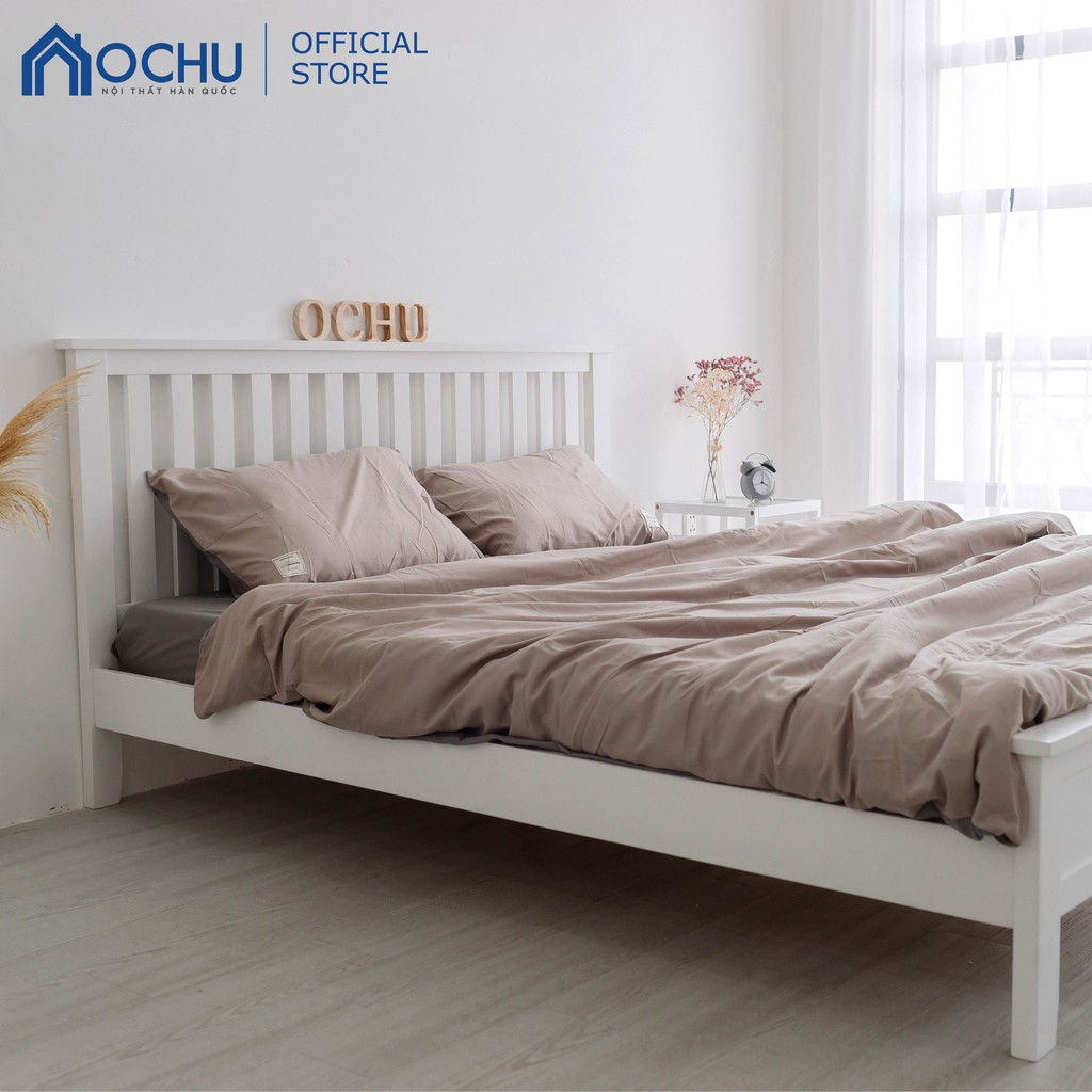 [Mã LIFENOITHAT62 giảm 8% tối đa 100k đơn 300k] Giường Ngủ Gỗ Thông OCHU - Bernie Bed - White