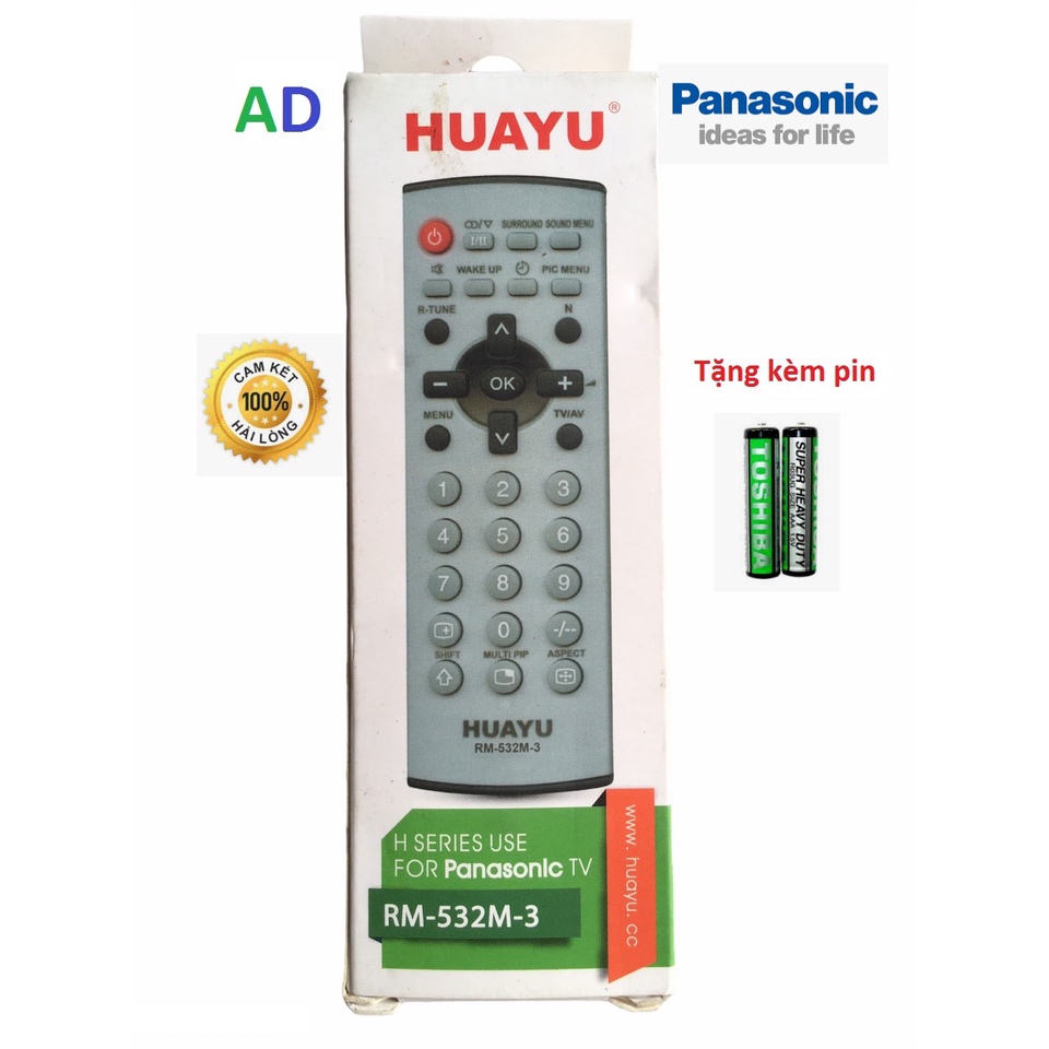 Điều Khiển TiVi panasonic CRT dùng cho các loại tivi Panasnonic đời cũ màn hình dầy - Tặng kèm pin chính hãng