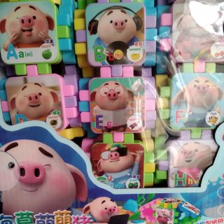 Bộ đồ chơi ghép hình mặt heo siêu dễ thương