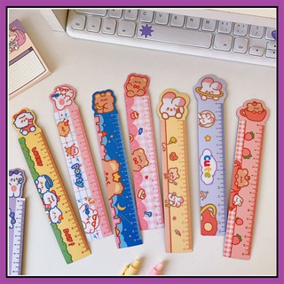 Thước kẻ 15cm nhựa dẻo uốn cong in hình họa tiết dễ thương