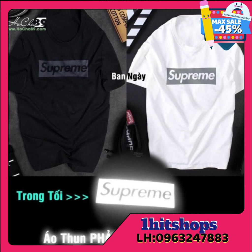 Free ship - Áo thun phản quang SUPREME