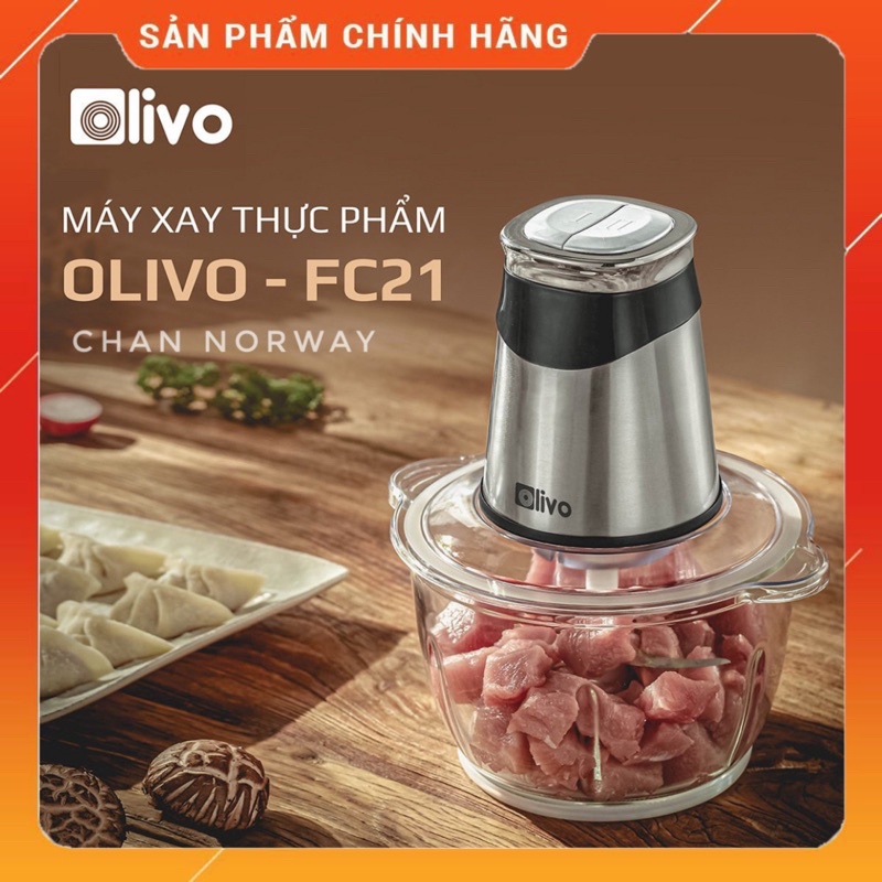 [CHÍNH HÃNG] Máy Xay Thịt, Bóc Tỏi, Làm Chà Bông OLIVO FC21 - Thương Hiệu Mỹ 🇺🇸