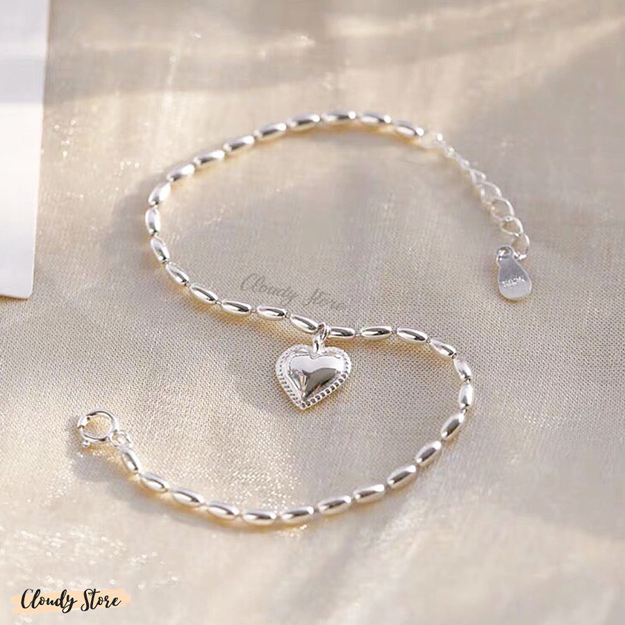 [RẺ VÔ ĐỊCH] Lắc tay Dottie Heart (có thể khắc lên mặt tim)