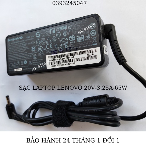 Sạc Laptop Lenovo Ideapad 20V-3.25A 65W Lenovo ideapad 100-14 110-14 110-15 320s-14 320s-15 510-14 710s-14 L340-15