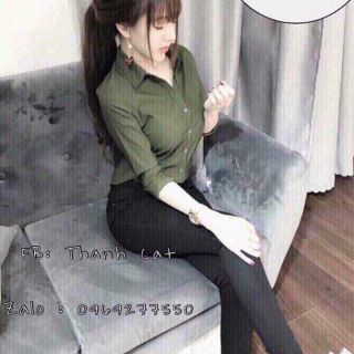 Áo sơmi lụa katê vải mềm mịn 50k