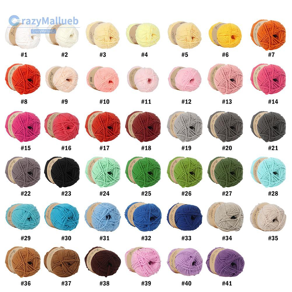 Cuộn 5 Cuộn Dây Cotton Đan Quần Áo Em Bé Tiện Dụng