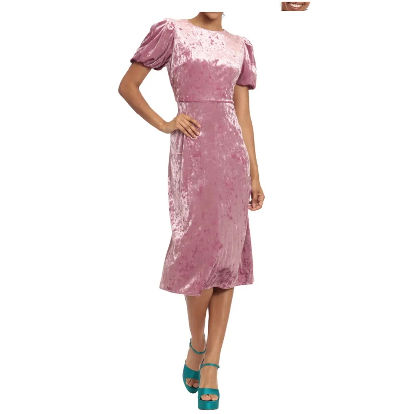 Đầm nhung hồng Mag.gy