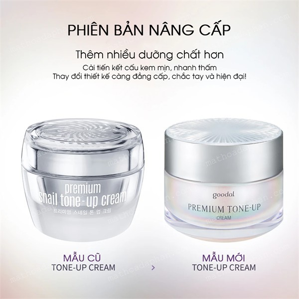 [CHÍNH HÃNG] Kem Ốc Sên Dưỡng Trắng Goodal Premium Snail Tone Up Cream 50ml (Mẫu Mới 2020)