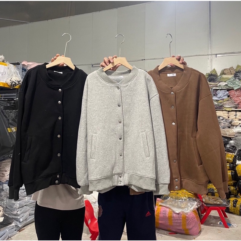 Áo khoác nỉ bomber 3 màu siêu xịn (Ảnh thật)