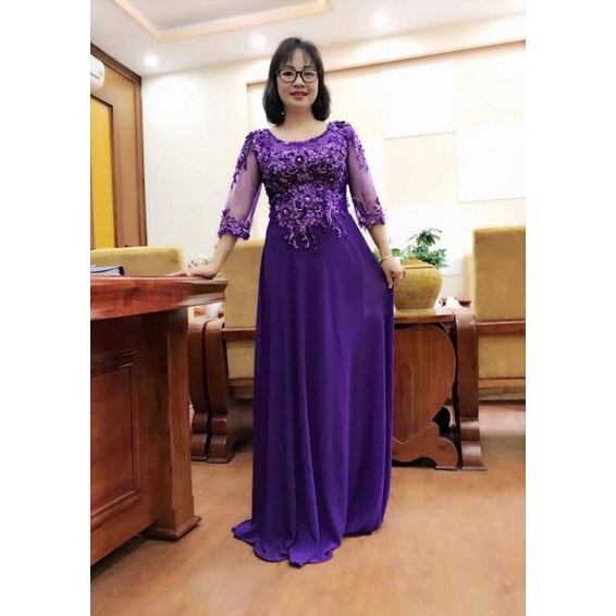 Đầm Dạ Hội Trung Niên Cao Cấp dáng dài