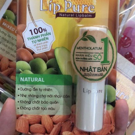 Son Dưỡng Không Màu Lip Pure mẫu mới chiết xuất thiên nhiên an toàn cho cả môi nhạy cảm nhất