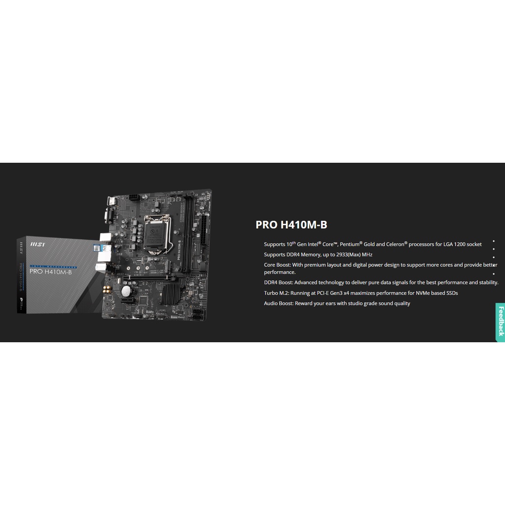 MAINBOARD MSI PRO H410M-B