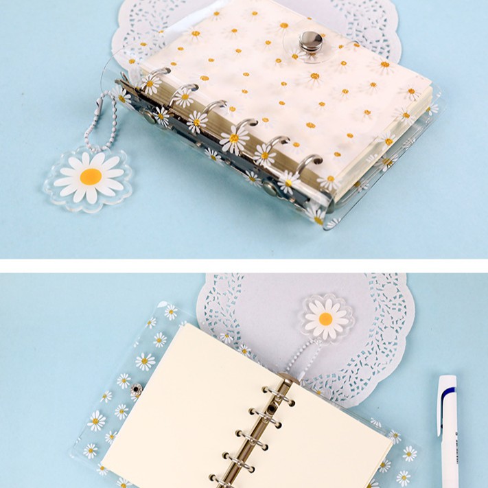 Bìa sổ nhựa dẻo Daisy size A6- A7, phụ kiện sổ còng, sổ planner Buka