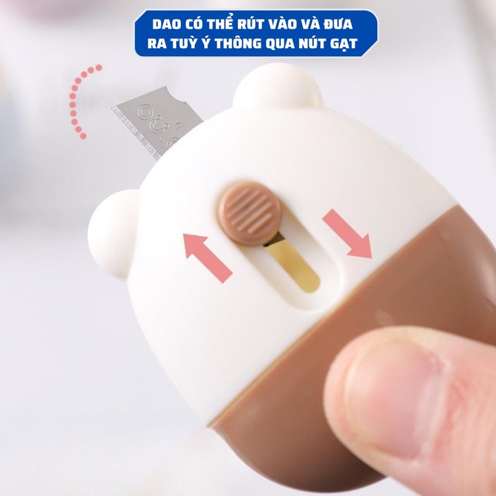 Con Lăn Mực 2IN1 Giúp Che Tên Sản Phẩm, Thông Tin Đơn Hàng , Tài Liệu Kiểu Dáng Gấu Siêu Dễ Thương K177