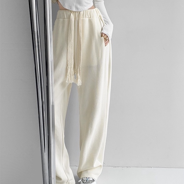 Quần dài lưng cao ống rộng thời trang năng động dành cho nữ