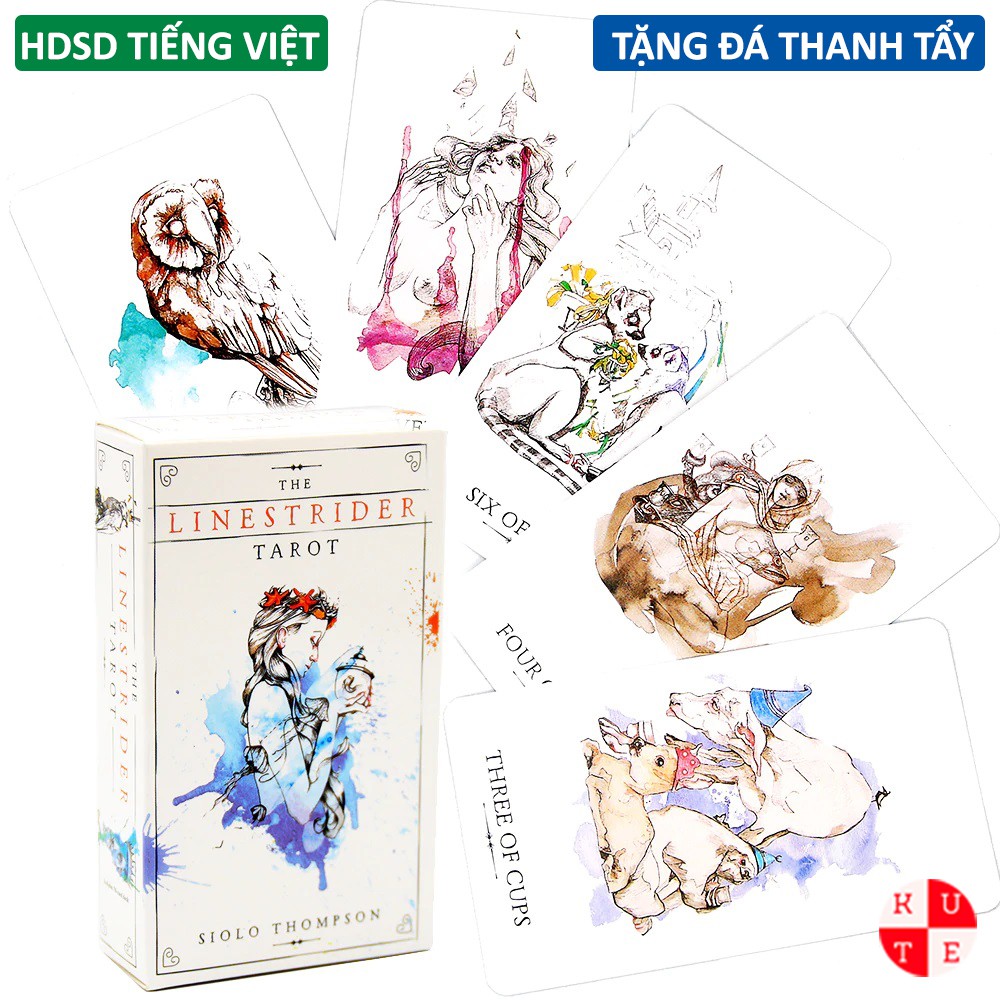Bài Tarot The LineStrider 78 Lá Bài Tặng LinkHướng Dẫn Tiếng Việt Và Đá Thanh Tẩy