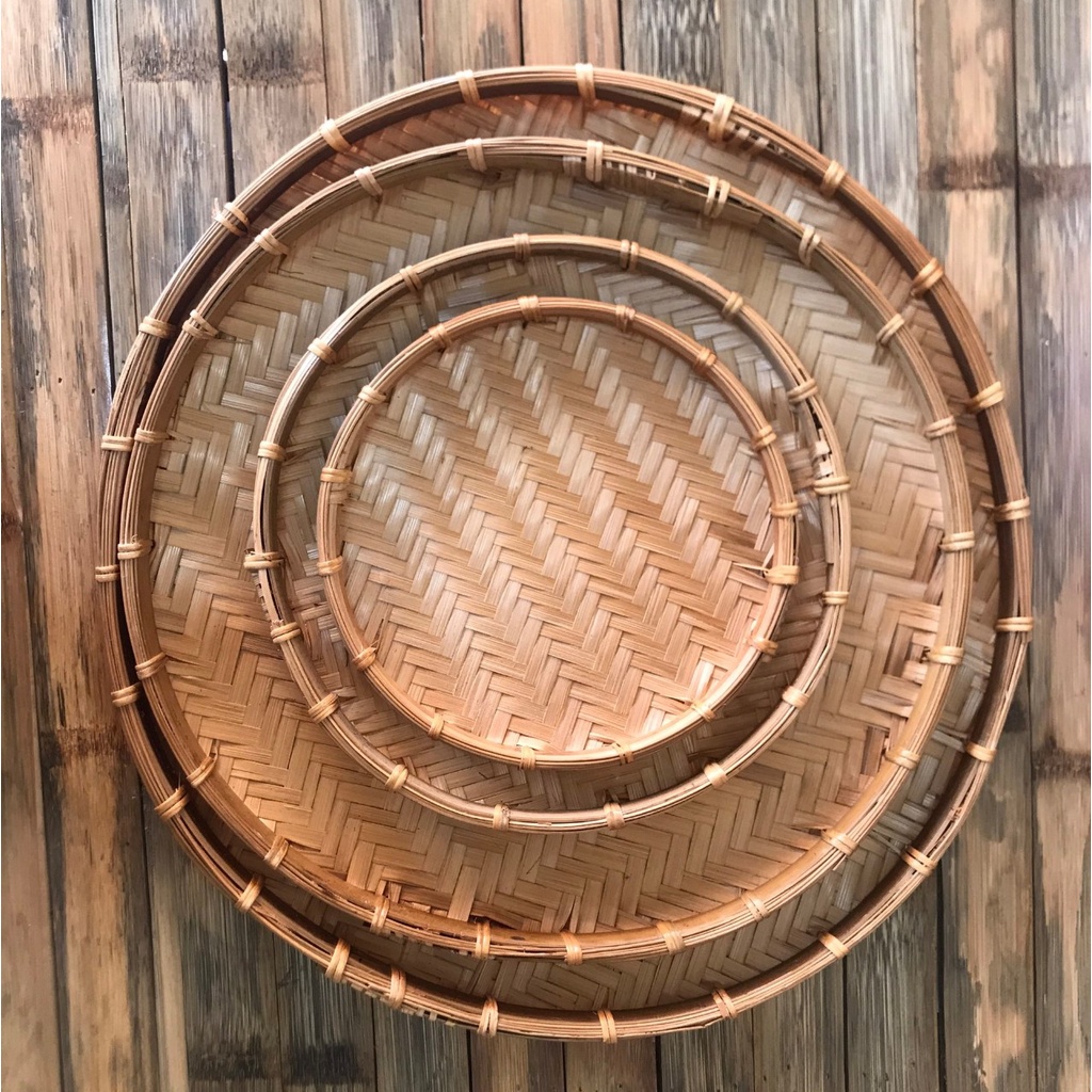 Mẹt tre trang trí, mẹt tre bún đậu viền mây các size dùng cho nhà hàng, quán ăn