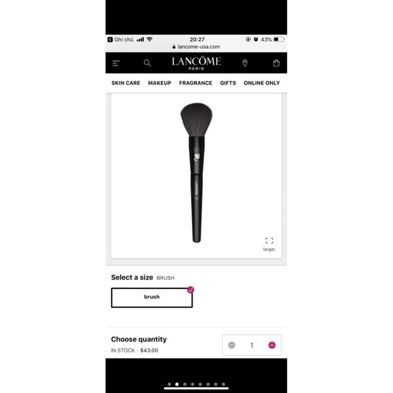 Authentic dùng đánh phấn má hoặc phấn phủ phiên bản mini ạ