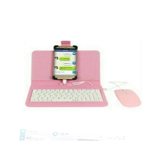 Bao da bàn phím có chuột + lót chuột cho điện thoại, máy tính bảng 10 inch  rất rất rẻ