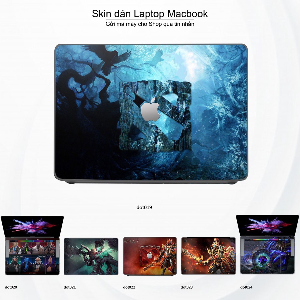 Skin dán Macbook mẫu Dota 2 (đã cắt sẵn, inbox mã máy cho shop)