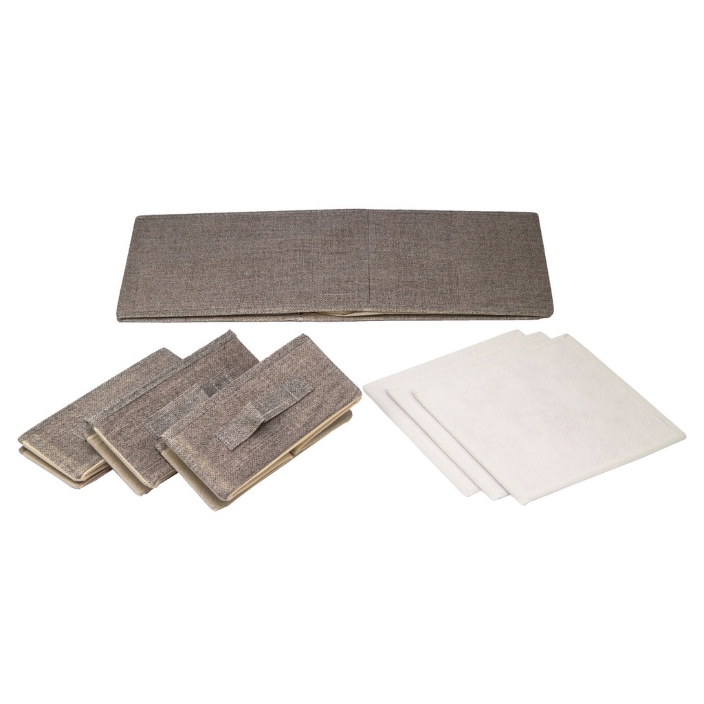 Hộp Vải Đựng Đồ Đa Năng - Tủ Vải 3 Ngăn Thiết Kế Gấp Gọn Tiện Ích Vải Oxford Cao Cấp HD STORE