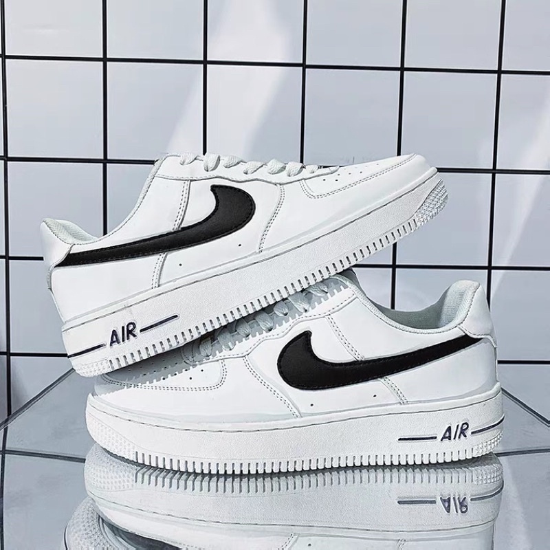 Giày Nike AF1 Force 1 Trắng Vệt Đen - Giày Sneaker AF1 Thể Thao Nam Nữ Đen Tích Trắng White Black Cổ Thấp Hàng Cao Cấp!