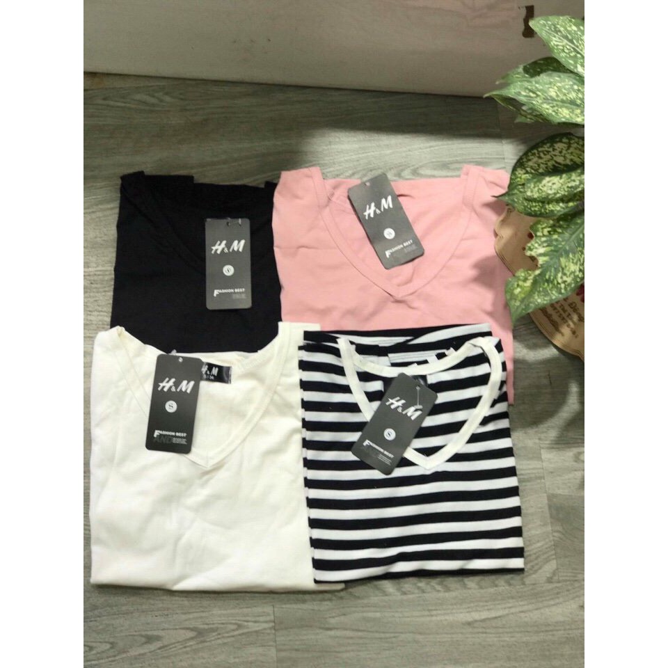 Áo phông cổ tim COTTON 100% CHẤT ĐẸP Dma store