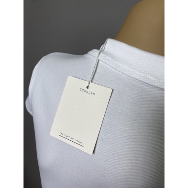 Áo thun croptop tay ngắn có cổ A9 DUDULAN Áo thun cổ đức cộc tay