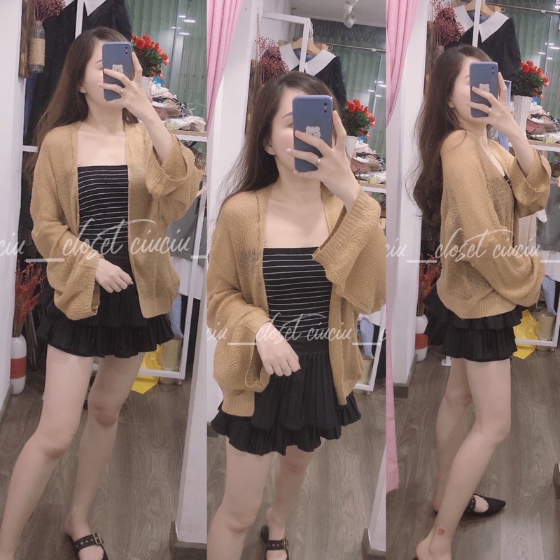 Áo Khoác Len Mỏng Khoác Nhẹ Chất Len Màu Nâu/ Be ( HÀNG SẴN) | BigBuy360 - bigbuy360.vn