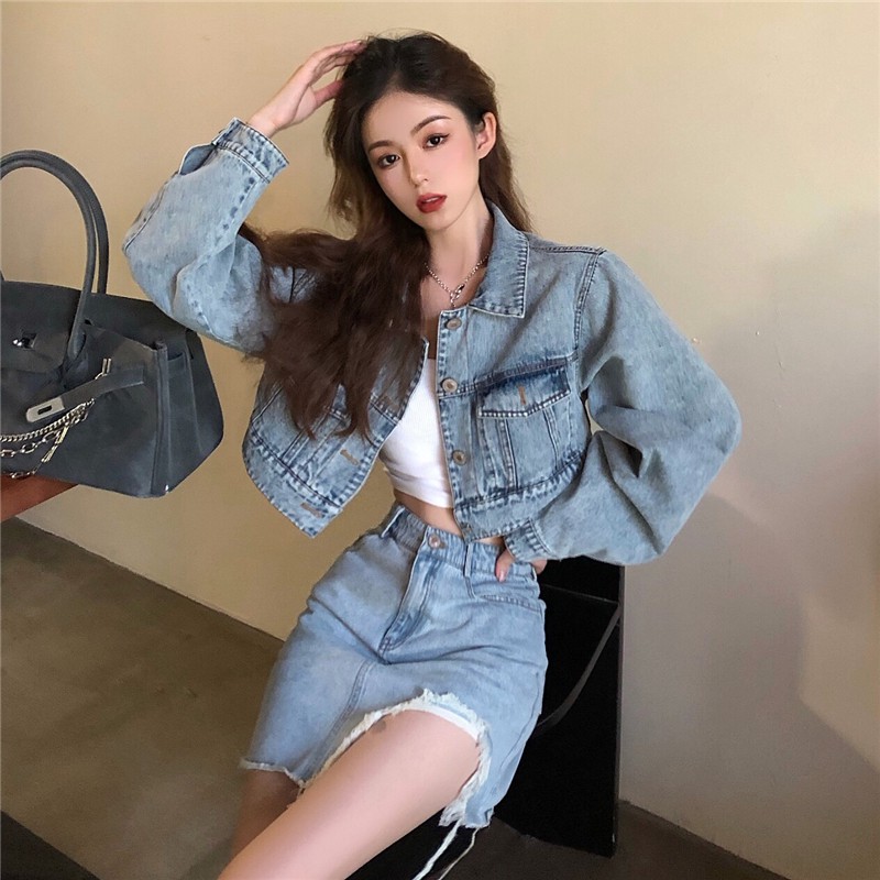 Áo khoác jean ngắn denim