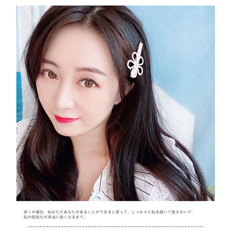 Kẹp Tóc Đính Pha Lê Phong Cách Hàn Quốc