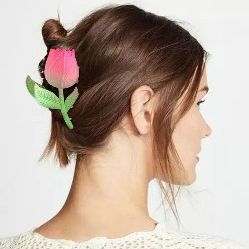 Kẹp Tóc Hình Hoa Tulip/ Chú Ếch/ Hoa Tulip Kiểu Hàn Quốc Dễ Thương Sáng Tạo