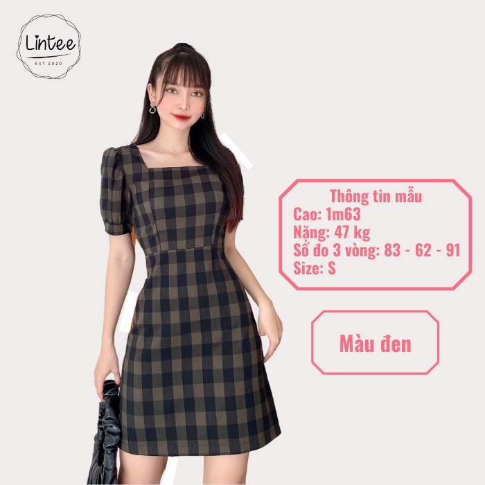 Đầm Caro Form Đẹp, Váy Xinh Caro Tôn Dáng Thời Trang Nữ Lintee