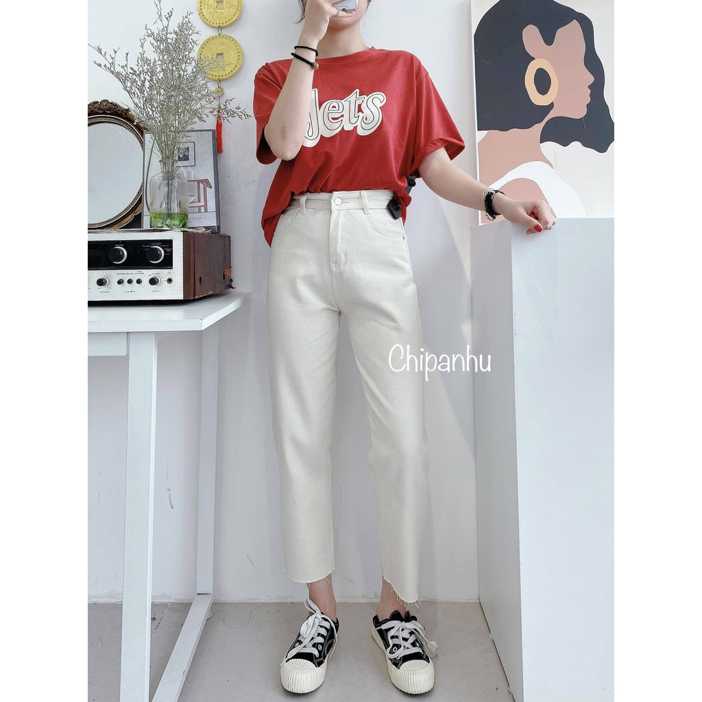 QUẦN BAGGY JEANS CUT GẤU TUA RUA QBG1505
