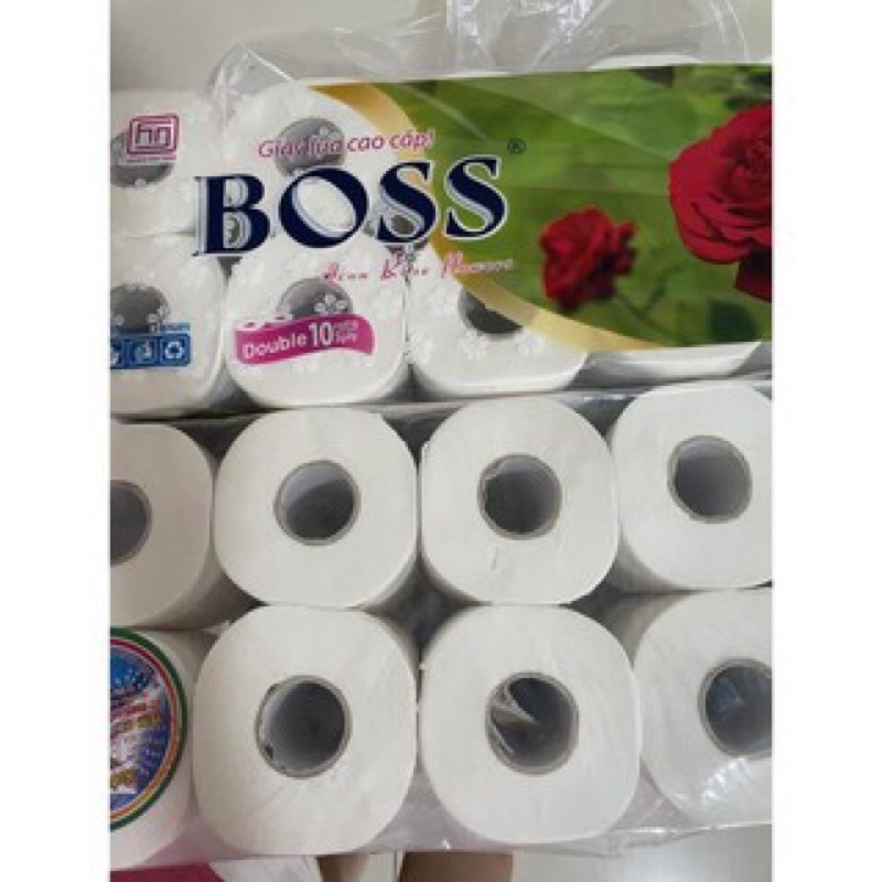 Giấy Vệ Sinh Việt Nhật/ Boss 10 Cuộn Không Lõi 3 Lớp