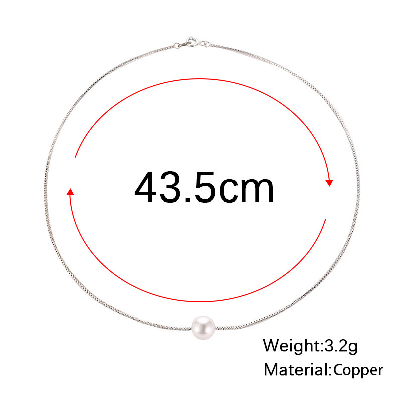 Thời trang Hàn Quốc Vòng cổ Ngọc trai Phụ nữ Màu vàng Màu bạc Món quà sinh nhật