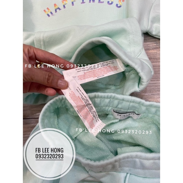 Bộ nỉ hoodie primark cho bé