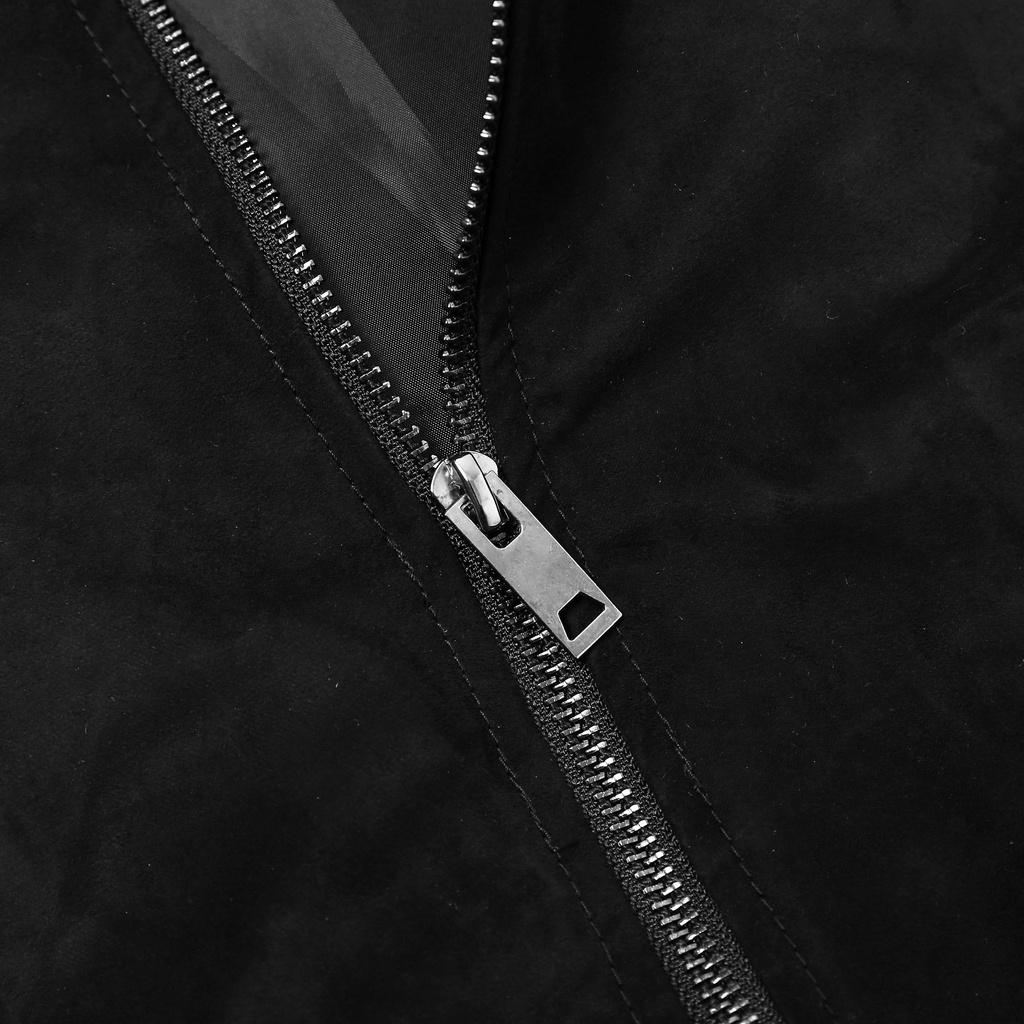 [Mã LTP50 giảm 50000 đơn 150000] Áo Khoác Bomber Da Lộn Đen Trơn, Chất Liệu Da Lộn Mềm Mịn – CEFFYLO | BigBuy360 - bigbuy360.vn