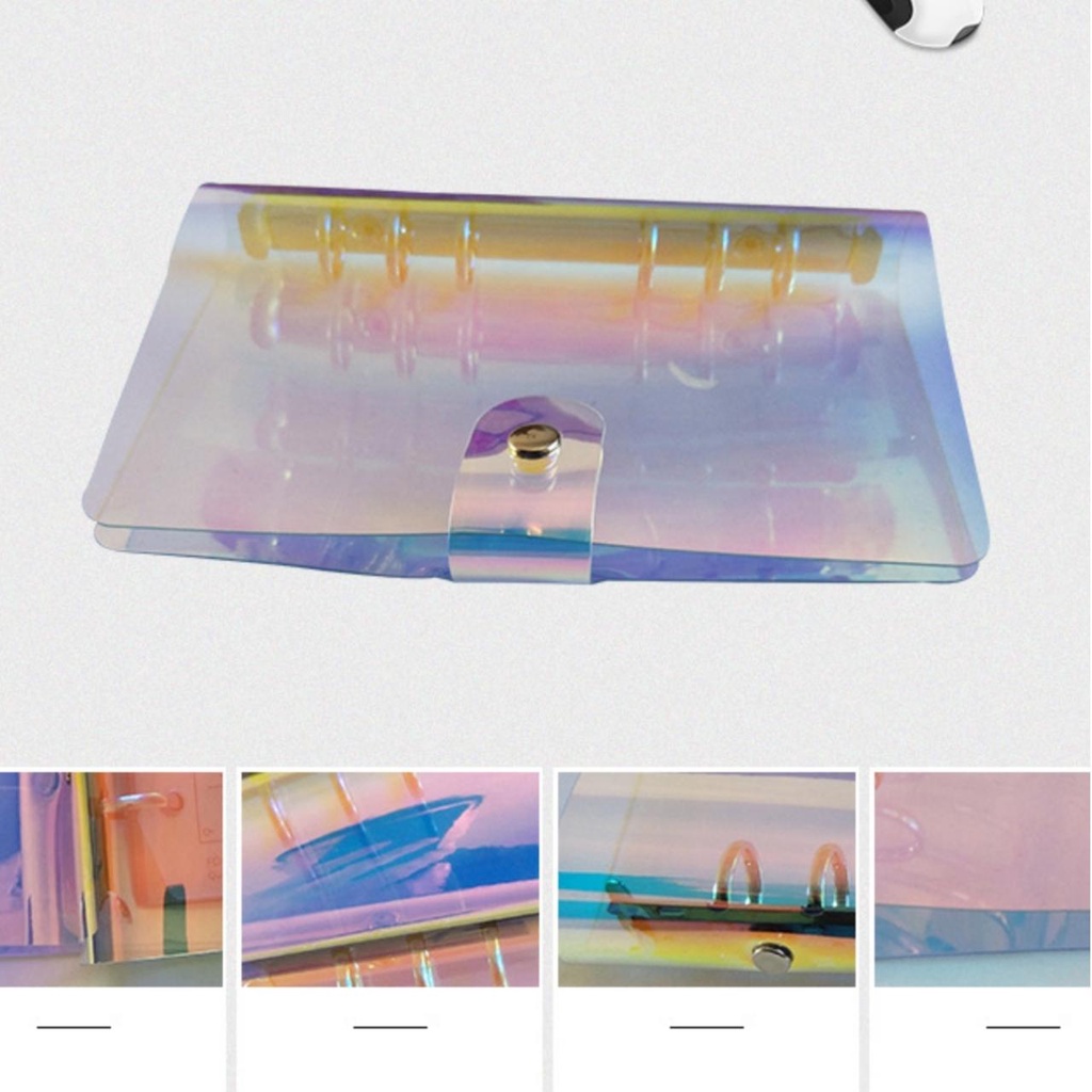 Bìa Sổ Còng A5 A6 A7 Binder  Bìa Nhựa Dẻo Hologram nhiều màu sắc làm sổ Planner Bullet Journal SC3