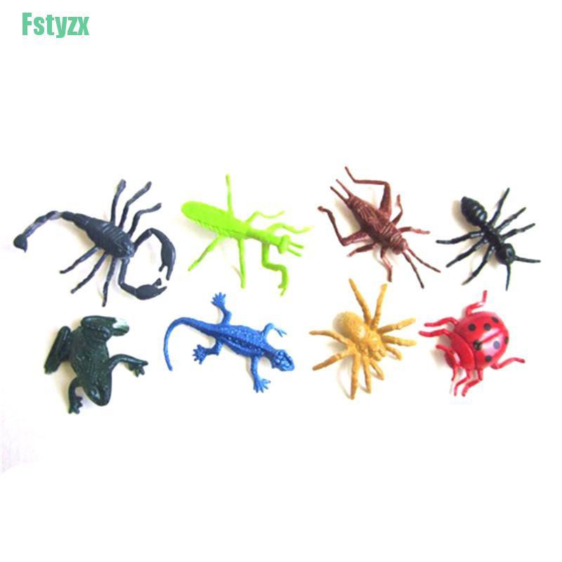 fstyzx 8pcs/set Plastic Insect Reptile Model Figures Kids Favor Educational Toys