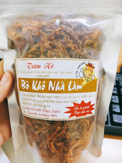 [100% BÒ ĐÙI TƯƠI SẠCH] Bò khô miếng loại I - 500gr Đà Nẵng Tram Ho | BigBuy360 - bigbuy360.vn