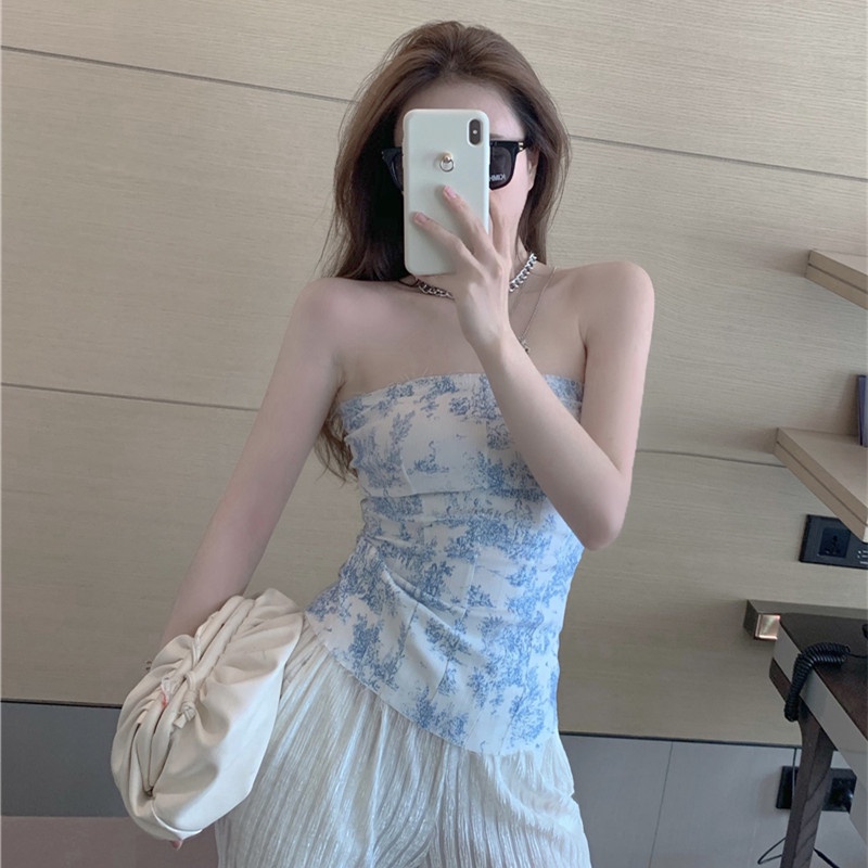 Áo Ống In Hoa Gợi Cảm Thời Trang Mùa Hè Dành Cho Nữ