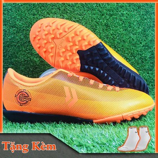 Giày đá bóng giày đá banh sân cỏ nhân tạo MERCURIAL CR7 cam,đã khâu mũi siêu bền (Tặng kèm vớ)