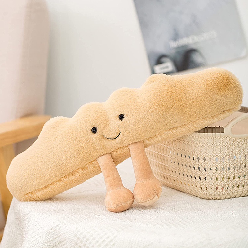 Dễ Thương Đồ Chơi Nhồi Bông Hình Bánh Sừng Bò Độc Đáo